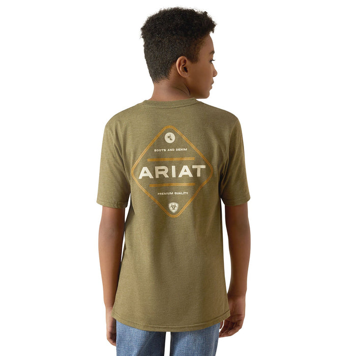 Ariat Boys Short Sleeve Tee, Color Black