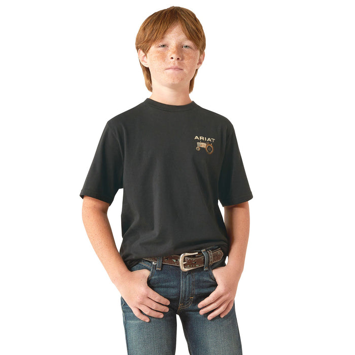 Ariat Boys Short Sleeve Tee, Color Black