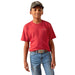 Ariat Boys Short Sleeve Tee, Color Red