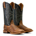 Ariat Mens Cowhand Wide Square Toe Cowboy Boot, Smoked Tan Color Brown