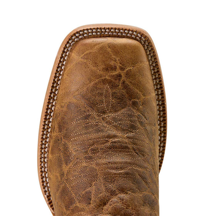 Ariat Mens Cowhand Wide Square Toe Cowboy Boot, Smoked Tan Color Brown