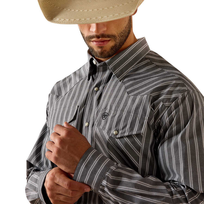 Ariat Mens Pro Series Classic Long Sleeve Snap Shirt Color Gray