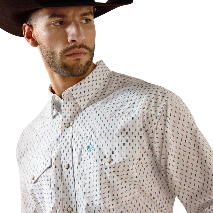 Ariat Mens Pro Series Classic Long Sleeve Snap Shirt Color White