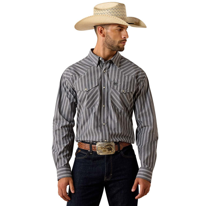 Ariat Mens Pro Series Classic Long Sleeve Snap Shirt Color Gray