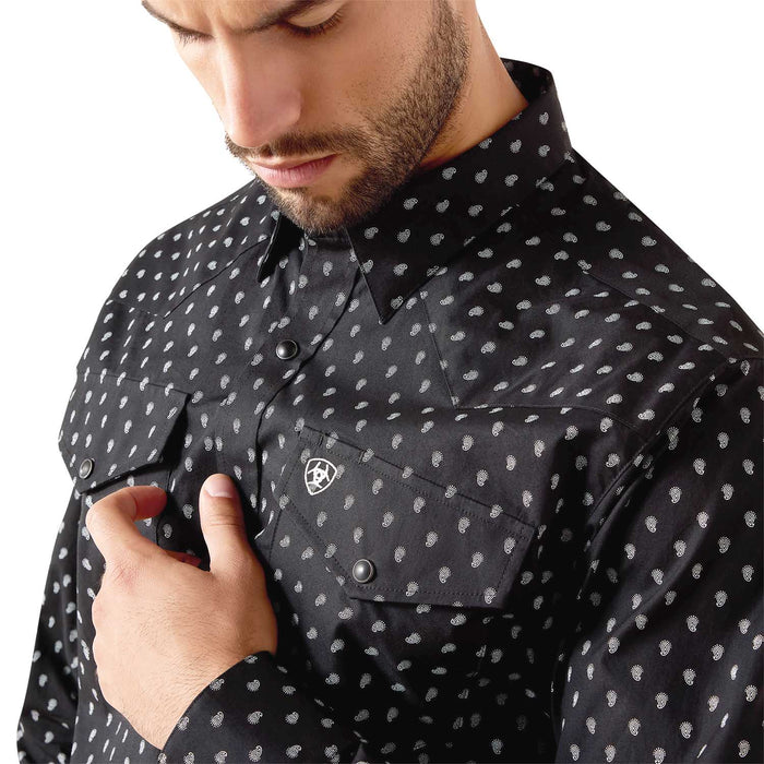 Ariat Men's Pro Series Fitted Long Sleeve Western Shirt with Snap Closure
