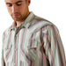 Ariat Mens Retro Long Sleeve Snap Shirt Color Blue