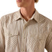 Ariat Mens Retro Long Sleeve Snap Shirt Color Beige