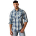 Ariat Mens Retro Long Sleeve Snap Shirt Color Blue
