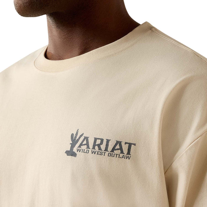 Ariat Mens Boxy Short Sleeve Shirt Color Beige