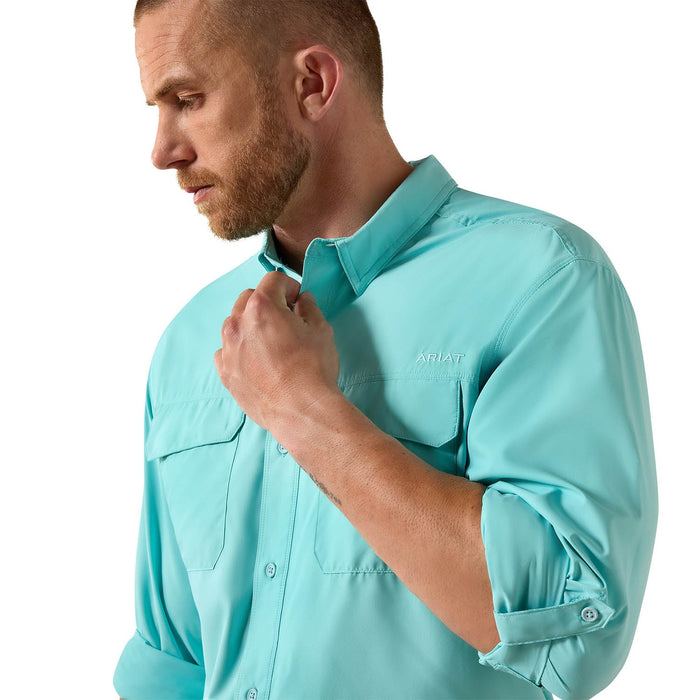 Ariat Mens VentTek Outbound Long Sleeve Shirt Color Blue