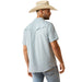 Ariat Mens Western VentTek Short Sleeve Fitted Snap Shirt Color Blue