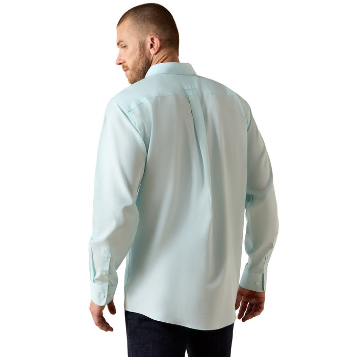 Ariat Mens Wrinkle Free Long Sleeve Shirt Color Blue