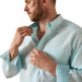 Ariat Mens Wrinkle Free Long Sleeve Shirt Color Blue