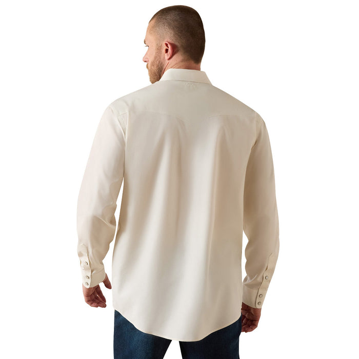 Ariat Mens Wrinkle Free Long Sleeve Snap Shirt Color White
