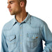 Ariat Mens Classic Cowboy Denim Long Sleeve Shirt Color Blue