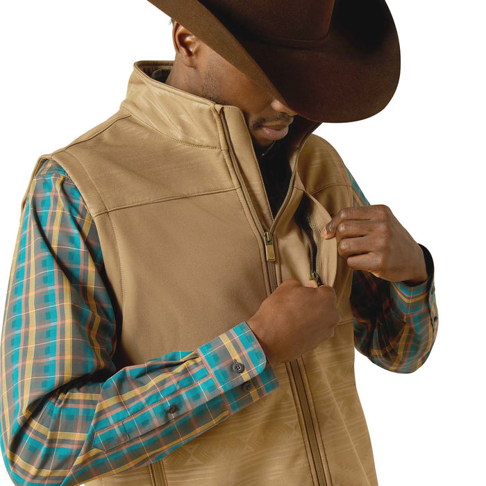 Ariat Mens Vernon Softshell Vest Color Khaki