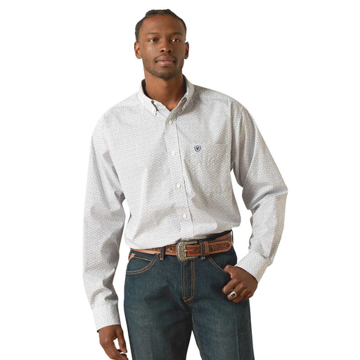 Ariat Mens Wrinkle Free Declan Classic Fit Shirt Color White