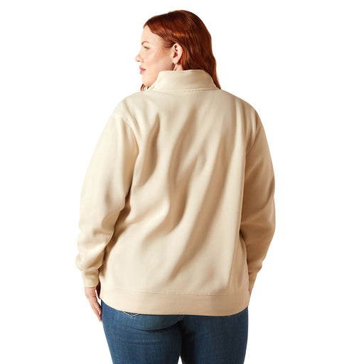 Ariat Womens Denim & Supply 1/2 Zip Sweatshirt Color Oyster Grey