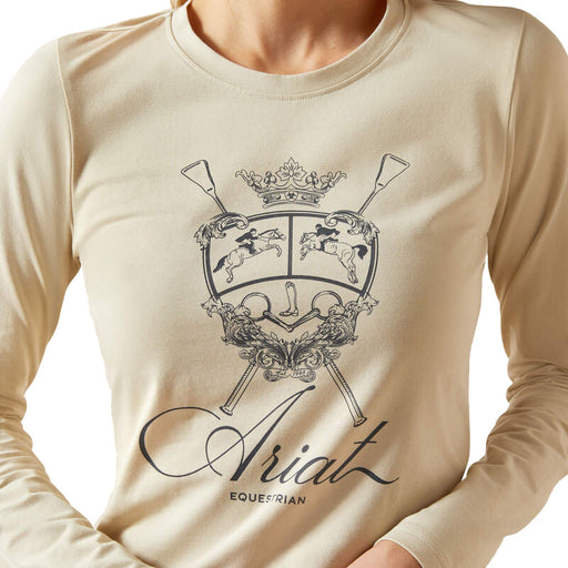 Ariat Womens Ritzy Logo Long Sleeve Tee Color Cream