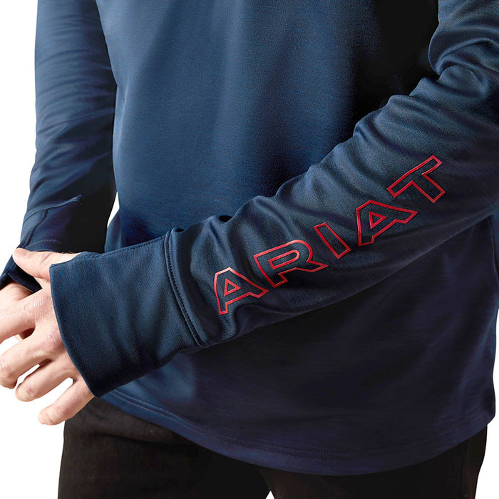 Ariat Mens Team EQ 1/4 Zip Pullover Color Navy