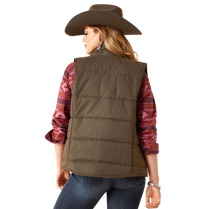 Ariat Womens Grizzly Quilted Vest Color Brown