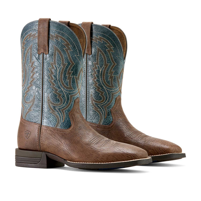 Ariat Mens Steadfast Wide Square Toe Cowboy Boot, 8 D Color Brown