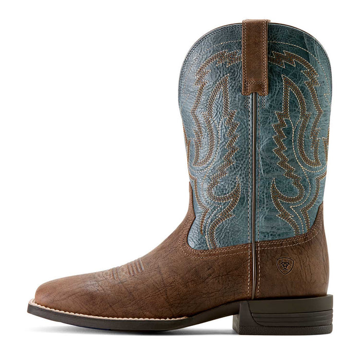 Ariat Mens Steadfast Wide Square Toe Cowboy Boot, 8 D Color Brown