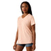 Ariat Womens Compass V-Neck T-Shirt Color Peach Amber