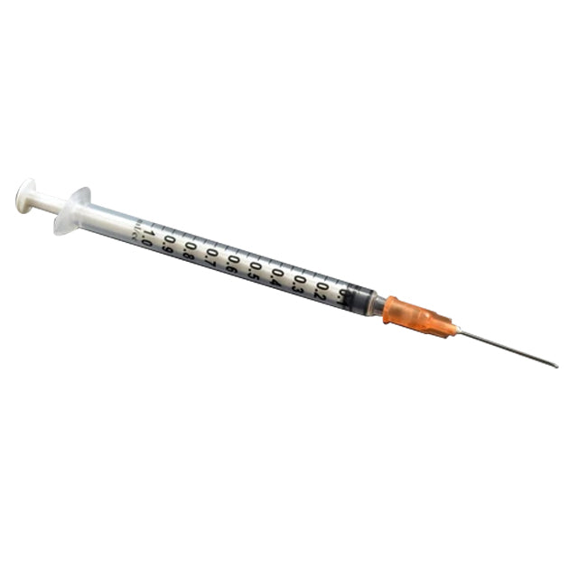 EZ Dose 1 mL Luer Slip Syringe with 25G x 5/8" Needle, 100 Count Box
