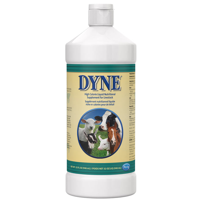 Dyne High Calorie Liquid Nutritional Supplement for Livestock, 32 oz, Front