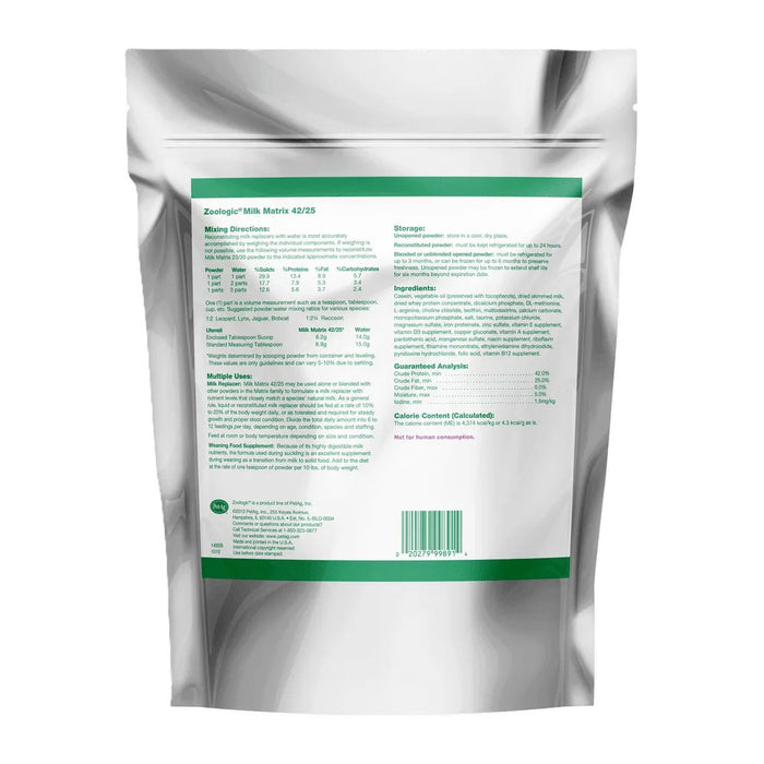 PetAg Zoologic® Milk Matrix Milk Replacer for Wild & Exotic Animals, 33/40 & 42/25