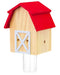Barn Style Carpenter Bee Trap Color Red & Wood