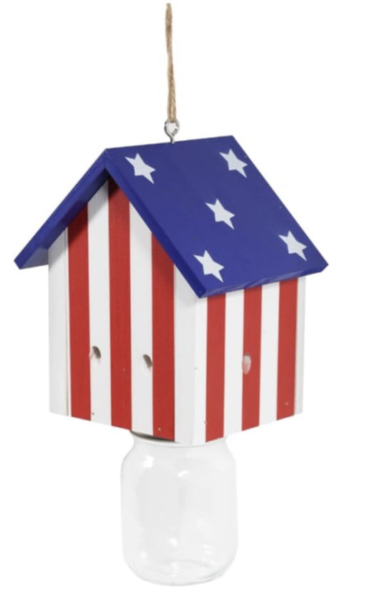 Flag Style Carpenter Bee Trap Color Blue, Red, & White