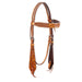 Cody Pro Floral & Basketweave Tooled Browband Headstall Color Brown