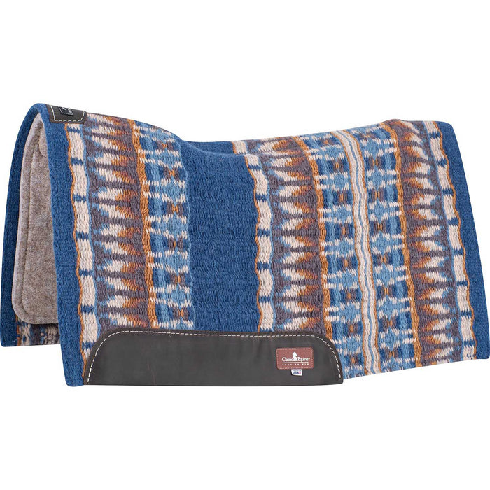 Classic Equine ESP Contour Blanket Top Saddle Pad Color Sapphire/Buckskin