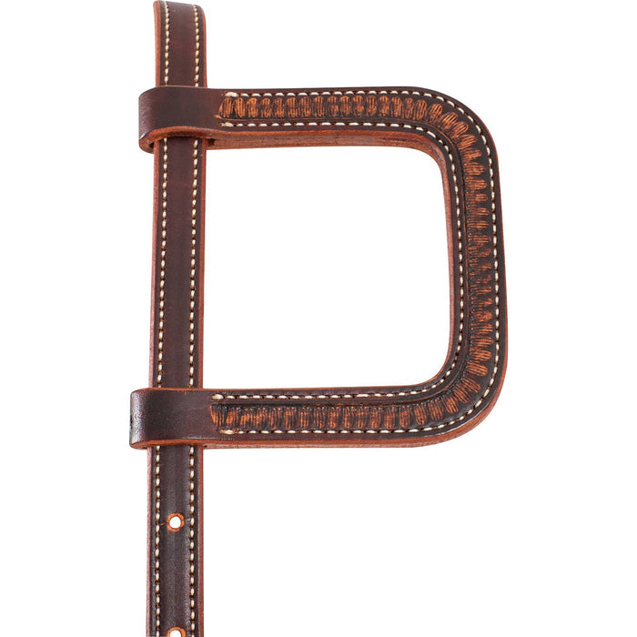 Martin Saddlery Weave Stamped Slip Ear Headstall Color Brown