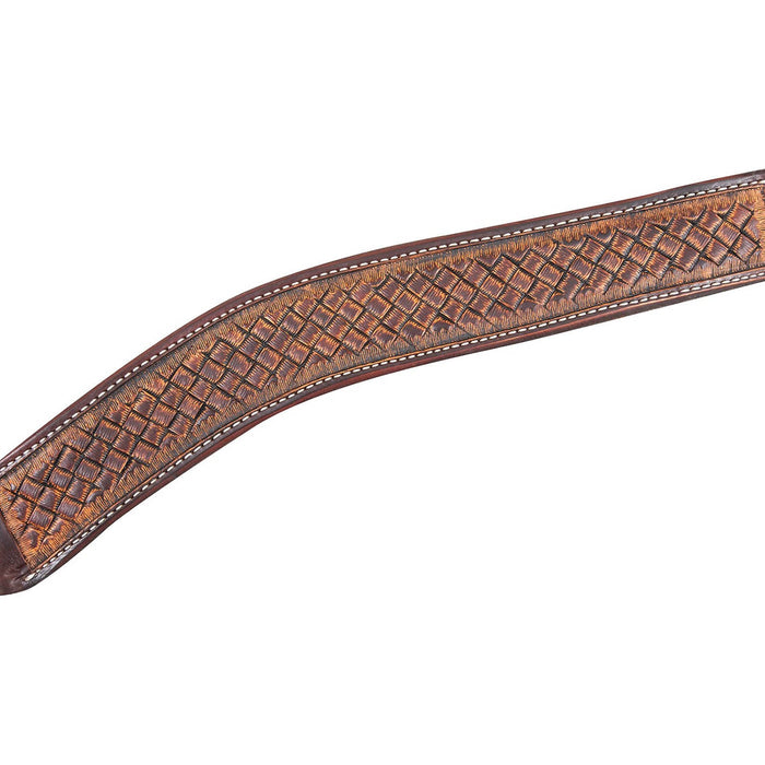 Martin Saddlery Weave Stamped Breast Collar Color Brown