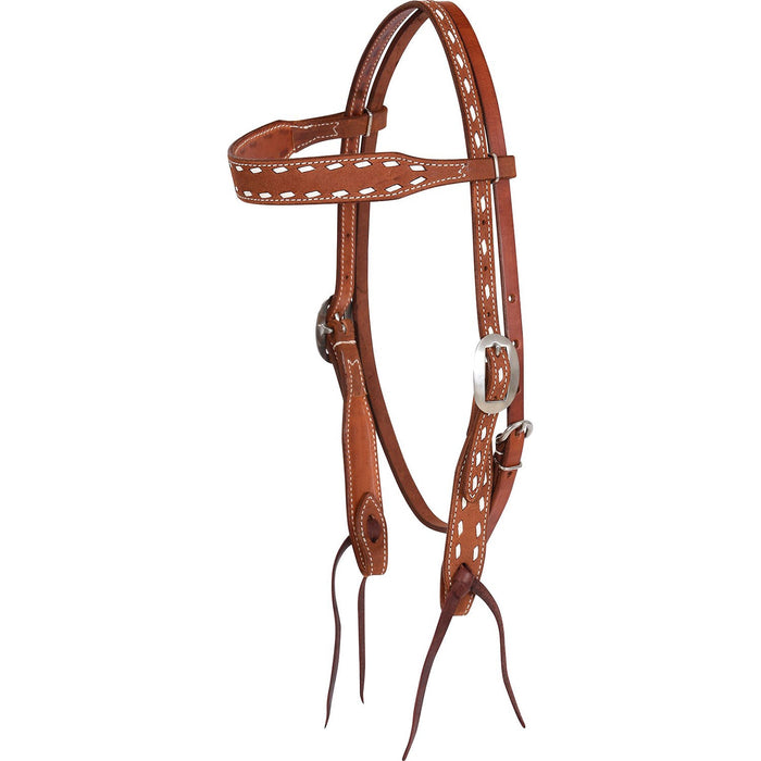 Martin Saddlery Buckstitched Browband Headstall Color Brown