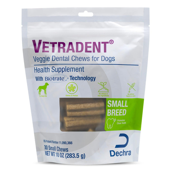 Vetradent Veggie Dental Chews for Dogs – Plaque & Tartar Control, Fresh Breath, Daily Oral Care Treats