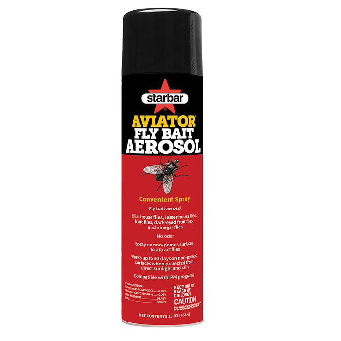 Starbar Aviator Fly Bait Aerosol 16 oz, Fly Control Spray for Barns, Stables & Livestock Areas