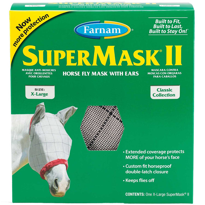 Farnam SuperMask II Classic Horse Fly Mask with Ears