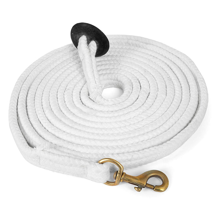 Jeffers Equine Braided Cotton Lunge Line with Rubber Stopper, 25' L