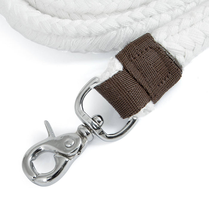 Jeffers Flat Braid Cotton Roping Rein, 7' White