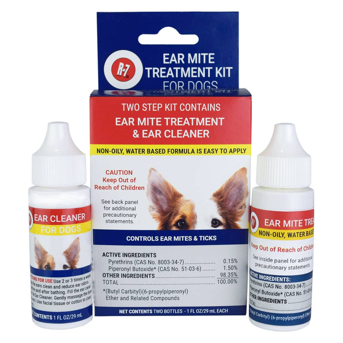 Miracle Care R-7 Ear Mite Treatment & Cleaner Kit for Dogs & Cats
