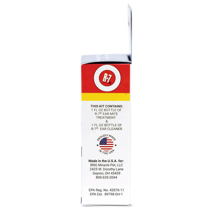 Miracle Care R-7 Ear Mite Treatment & Cleaner Kit for Dogs & Cats