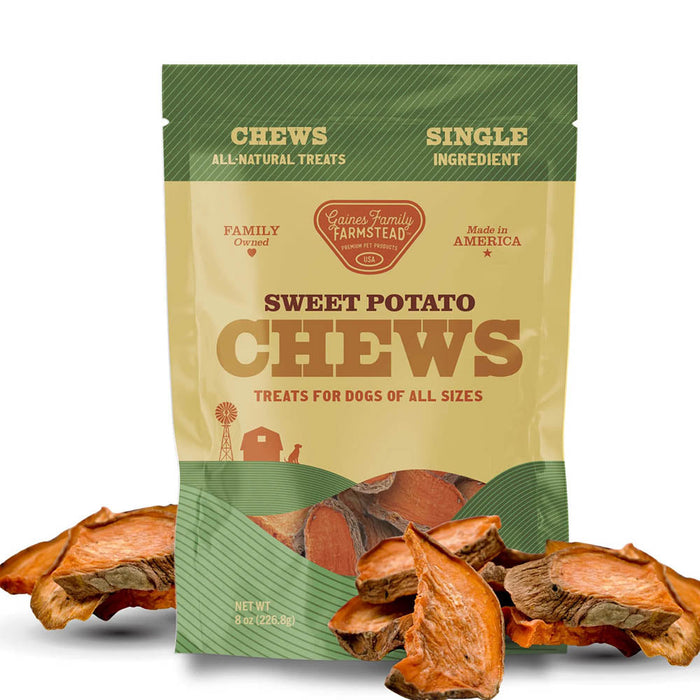Sweet Potato Dog Chews – All Natural, Single Ingredient, Grain Free Treats for Dogs of All Sizes