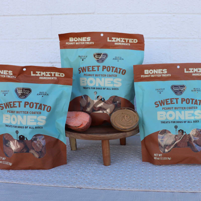Sweet Potato Bones Dog Treats – All Natural, Limited Ingredient, Oven-Baked, Made in USA