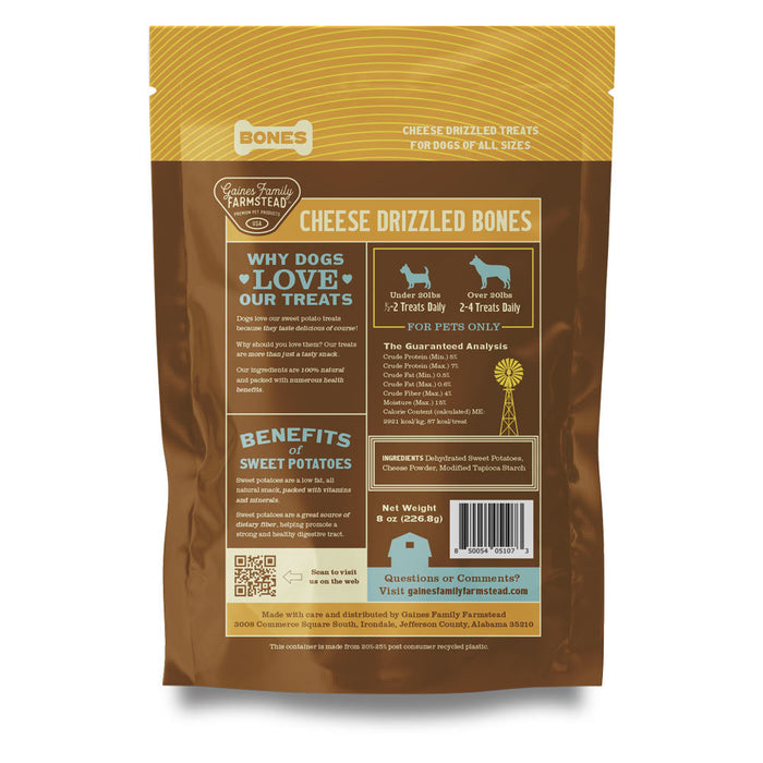 Sweet Potato Bones Dog Treats – All Natural, Limited Ingredient, Oven-Baked, Made in USA