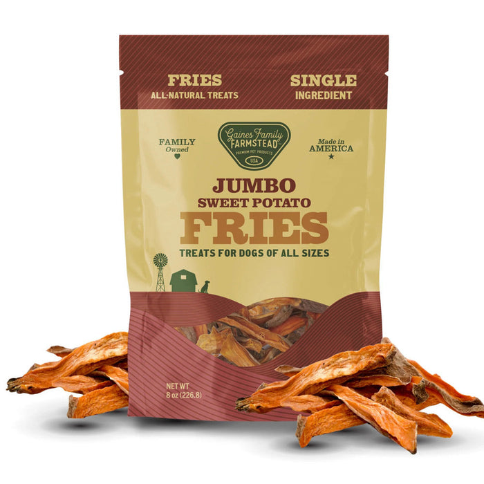 All Natural Sweet Potato Fries for Dogs – Single Ingredient, Made in USA Treats