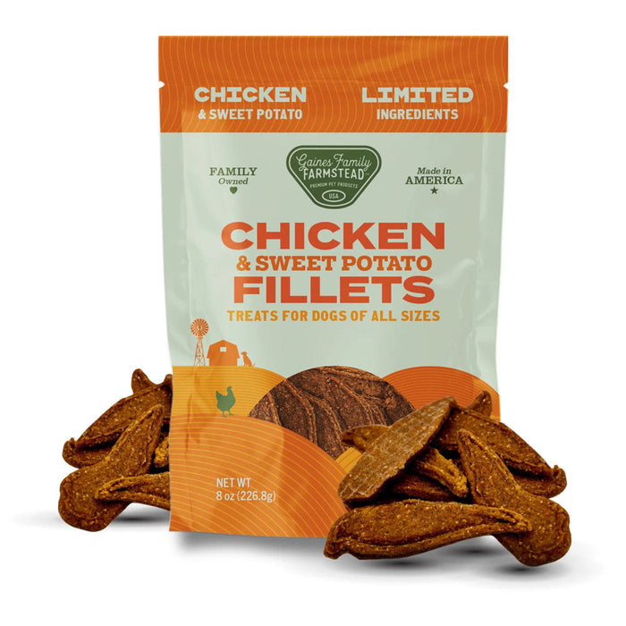 All Natural Meat & Sweet Potato Fillets Dog Treats – Limited Ingredient, Made in USA